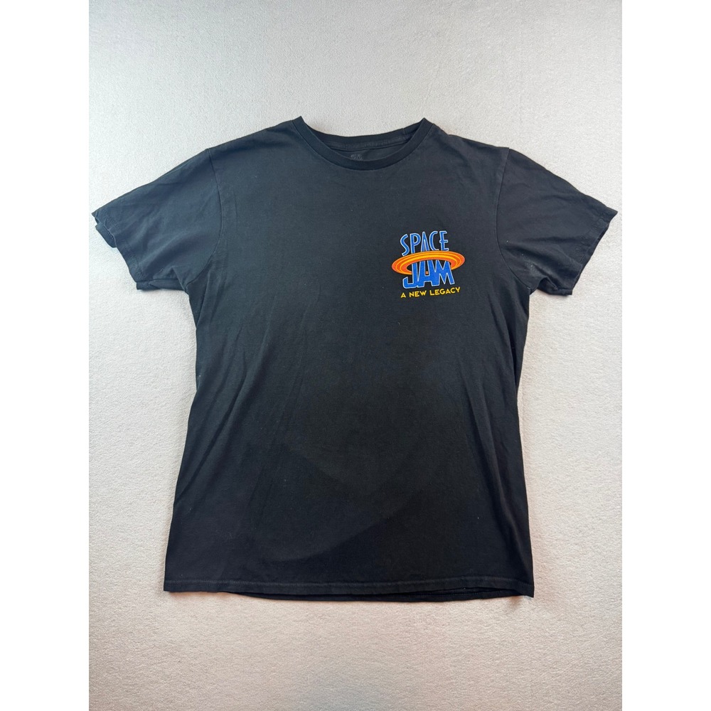 Space Jam A New Legacy Tune Squad Graphic T-Shirt Mens Medium Black Bugs Bunny